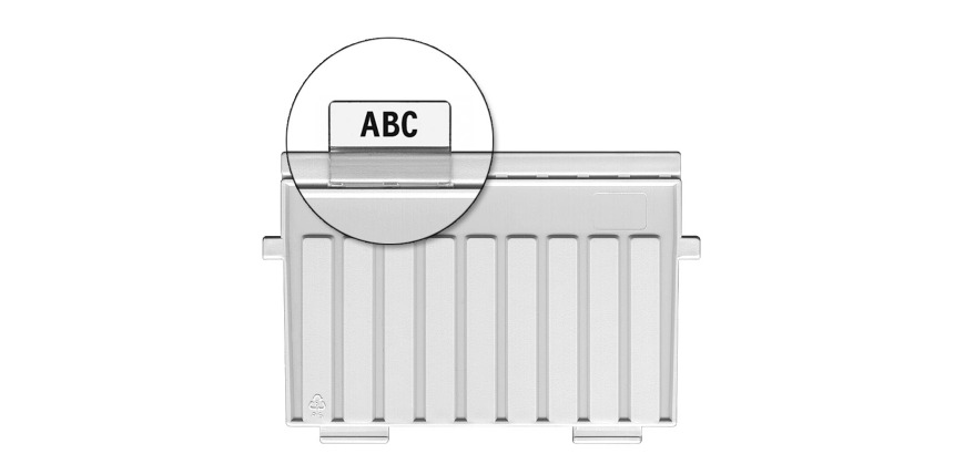 Han onglet pour cloison pour fichier