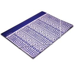 Pergamy Ethnic chemise à rabats et élastiques, ft A4, bleu