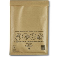 Mail Lite luchtkussenenveloppen, goud, F/3, 220 x 330 mm, doos van 100 stuks