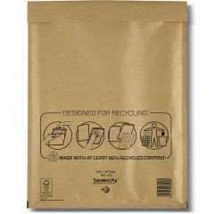 Mail Lite luchtkussenenveloppen, goud, H/5, 270 x 360 mm, doos van 100 stuks