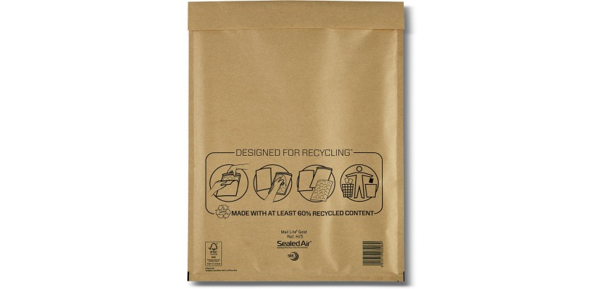 Mail Lite bubble mailers, gold, H/5, 270 x 360 mm, box of 100 pieces