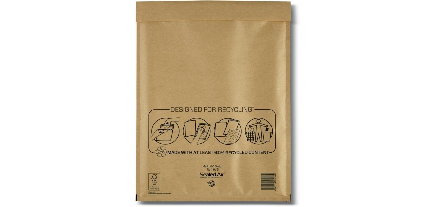 Mail Lite bubble mailers, gold, H/5, 270 x 360 mm, box of 100 pieces