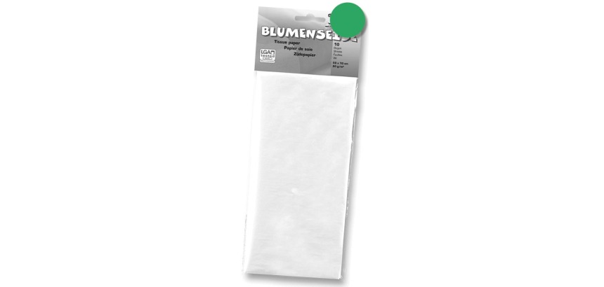 Green tissue paper sheets