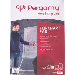 Pergamy flipchartpapier ft A1, blanco, 40 blad