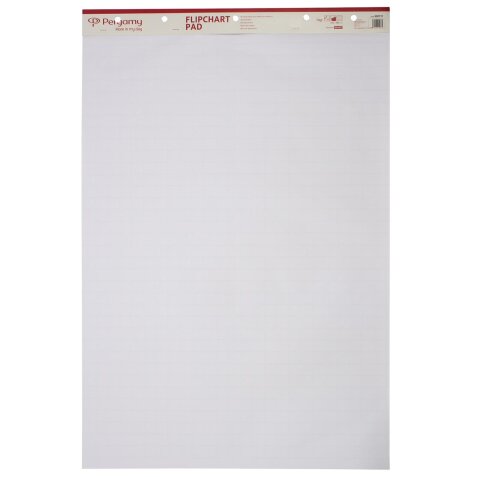Pergamy bloc pour tableau de conférence, ft 65 x 98 cm, blanc et quadrillé, paquet de 50 feuilles