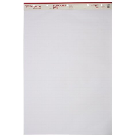 Pergamy flipchartpapier, ft 65 x 98 cm, geruit en blanco, pak met 50 blad