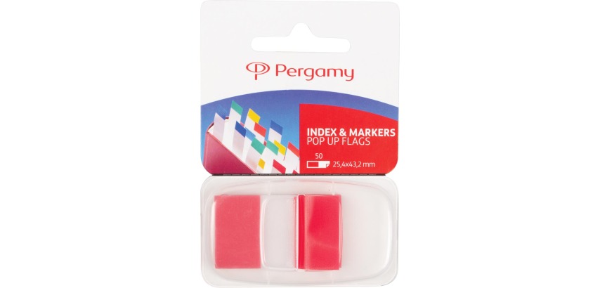 Pergamy index ft 43 x 25 mm, red