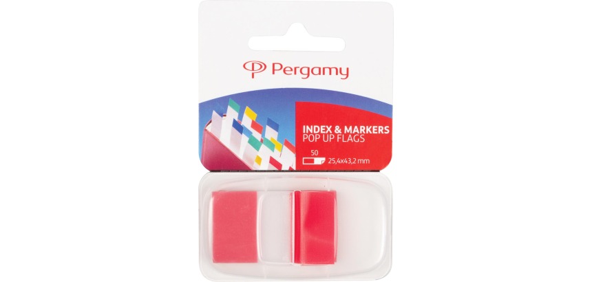 Pergamy index ft 43 x 25 mm, rouge