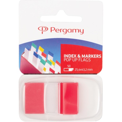 Pergamy index ft 43 x 25 mm, rouge