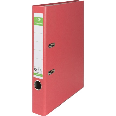 Pergamy ordner, voor ft A4, uit Recycolor papier, rug van 5 cm, rood