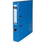 Pergamy classeur, pour ft A4, en carton recouvert de PP, sans bord de protection, dos de 5 cm, bleu clair