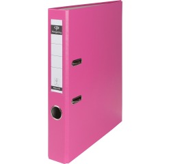 Pergamy ordner, voor ft A4, uit PP en papier, zonder beschermrand, rug van 5 cm, roze