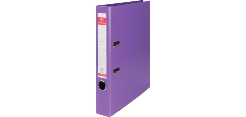 Pergamy binder, for A4 size, fully made of PP, 5 cm spine, purple
