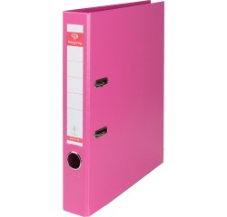Pergamy ordner, voor ft A4, volledig uit PP, rug van 5 cm, roze