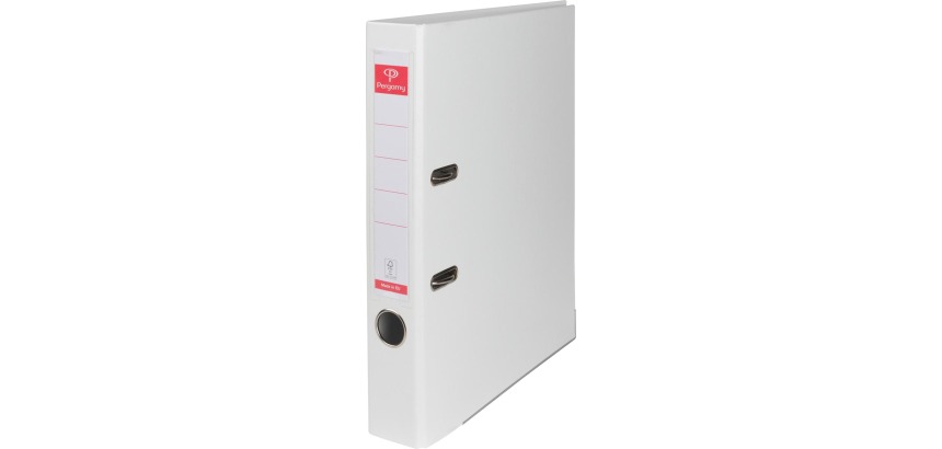 Pergamy classeur, pour ft A4, entièrement en PP, dos de 5 cm, blanc
