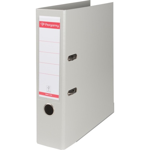Pergamy ordner, voor ft A4, volledig uit PP, rug van 8 cm, grijs
