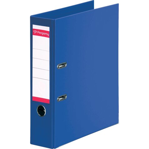 Pergamy classeur, pour ft A4, entièrement en PP, dos de 8 cm, bleu foncé