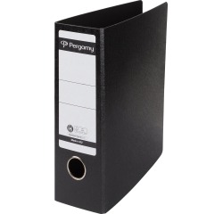 Pergamy ordner, uit karton, voor ft A5, staand, rug van 8 cm, zwart