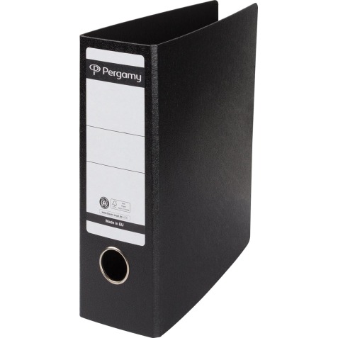 Pergamy ordner, uit karton, voor ft A5, staand, rug van 8 cm, zwart