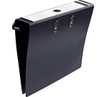 Pergamy classeur suspendu, ft A4, 2 pochettes, en carton, dos de 5 cm, noir