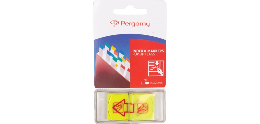 Pergamy 'Pop up vlag' pijl 'sign here', ft 45 x 25 mm, 50 vel