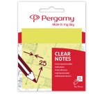 Pergamy notes transparentes, ft 76 x 76 mm, 50 feuilles, jaune