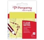 Pergamy notes transparentes, ft 76 x 76 mm, 50 feuilles, jaune