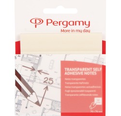 Pergamy transparante notes, ft 76 x 76 mm, 50 vel, wit