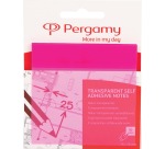 Pergamy notes transparentes, ft 76 x 76 mm, 50 feuilles, rose
