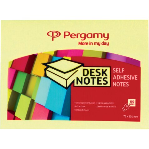 Pergamy notes ft 76 x 101 mm, geel