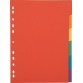 Pergamy intercalaires, ft A4, en carton, 6 onglets, 11 trous, en couleurs assorties
