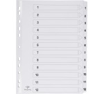Pergamy intercalaires avec page de garde, ft A4, perforation 11 trous, carton, set 1-12