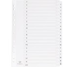 Pergamy tabbladen met indexblad, ft A4, 11-gaatsperforatie, A-Z met 20 tabs
