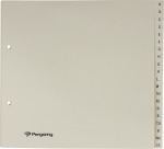 Pergamy intercalaires ft 21 x 23 cm, perforation 2 trous, chamois, A-Z avec 20 onglets