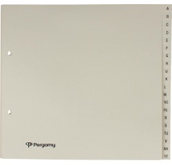 Pergamy intercalaires ft 21 x 23 cm, perforation 2 trous, chamois, A-Z avec 20 onglets