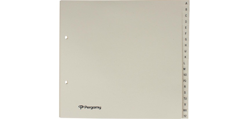 Pergamy intercalaires ft 21 x 23 cm, perforation 2 trous, chamois, A-Z avec 20 onglets