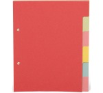Pergamy tabbladen ft A5, 2-gaatsperforatie, karton, geassorteerde pastelkleuren, 6 tabs