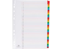 Pergamy intercalaires avec page de garde, ft A4, perforation 11 trous, couleurs assorties, set 1-31