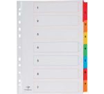 Pergamy intercalaires avec page de garde, ft A4, perforation 11 trous, couleurs assorties, set 1-7