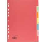 Pergamy intercalaires ft A4, perforation 11 trous, carton extra solide, couleurs assorties, 7 onglets
