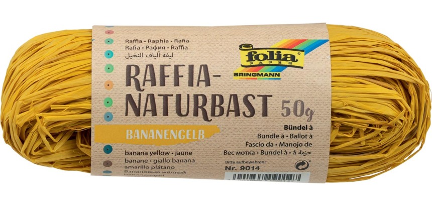 Dark yellow raffia leaves