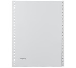 Pergamy intercalaires, ft A4, perforation 23 trous, PP gris, set 1-20