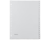 Pergamy intercalaires, ft A4, perforation 23 trous, PP gris, set 1-20