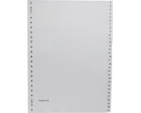 Pergamy intercalaires, ft A4, perforation 23 trous, PP gris, set 1-31