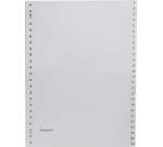 Pergamy intercalaires, ft A4, perforation 23 trous, PP gris, set 1-52