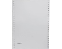 Pergamy intercalaires, ft A4, perforation 23 trous, PP gris, set 1-52