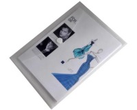 Documentenmap, A4, transparante PP, velcro sluiting, pak van 10 stuks