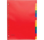 Pergamy intercalaires, ft A4, perforation 23 trous, PP, couleurs assorties, set 1-12