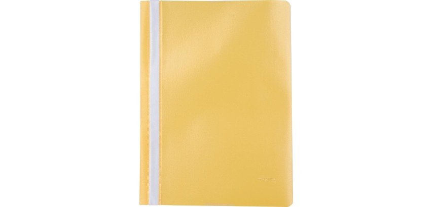 Pergamy punched pocket, A4, PP, pack of 5 pieces, yellow