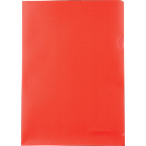 Pergamy L-map, ft A4, PP van 120 micron, pak van 25 stuks, rood